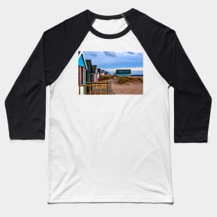 Beach Huts Hengistbury Head Dorset England UK Baseball T-Shirt